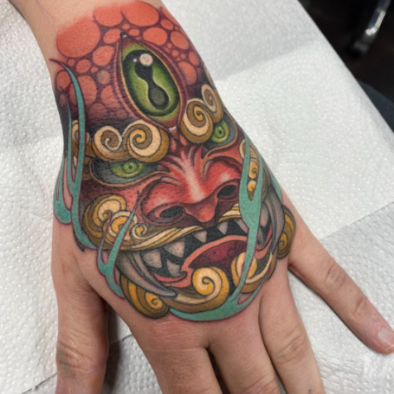 Japanesse tattoo hand zurich