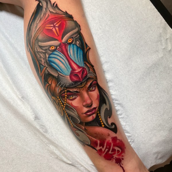 Neotraditional tattoo 1