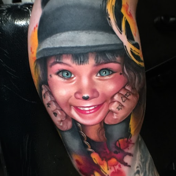 Portrait color tattoo zurich